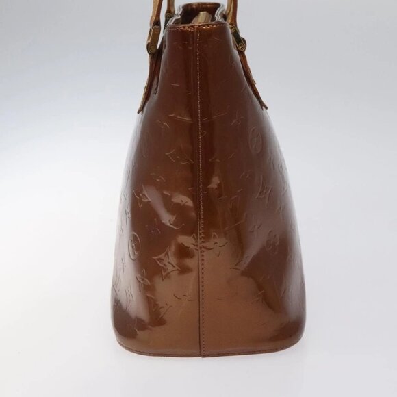 LOUIS VUITTON Monogram Vernis Houston Hand Bag Bronze - Picture 3 of 16